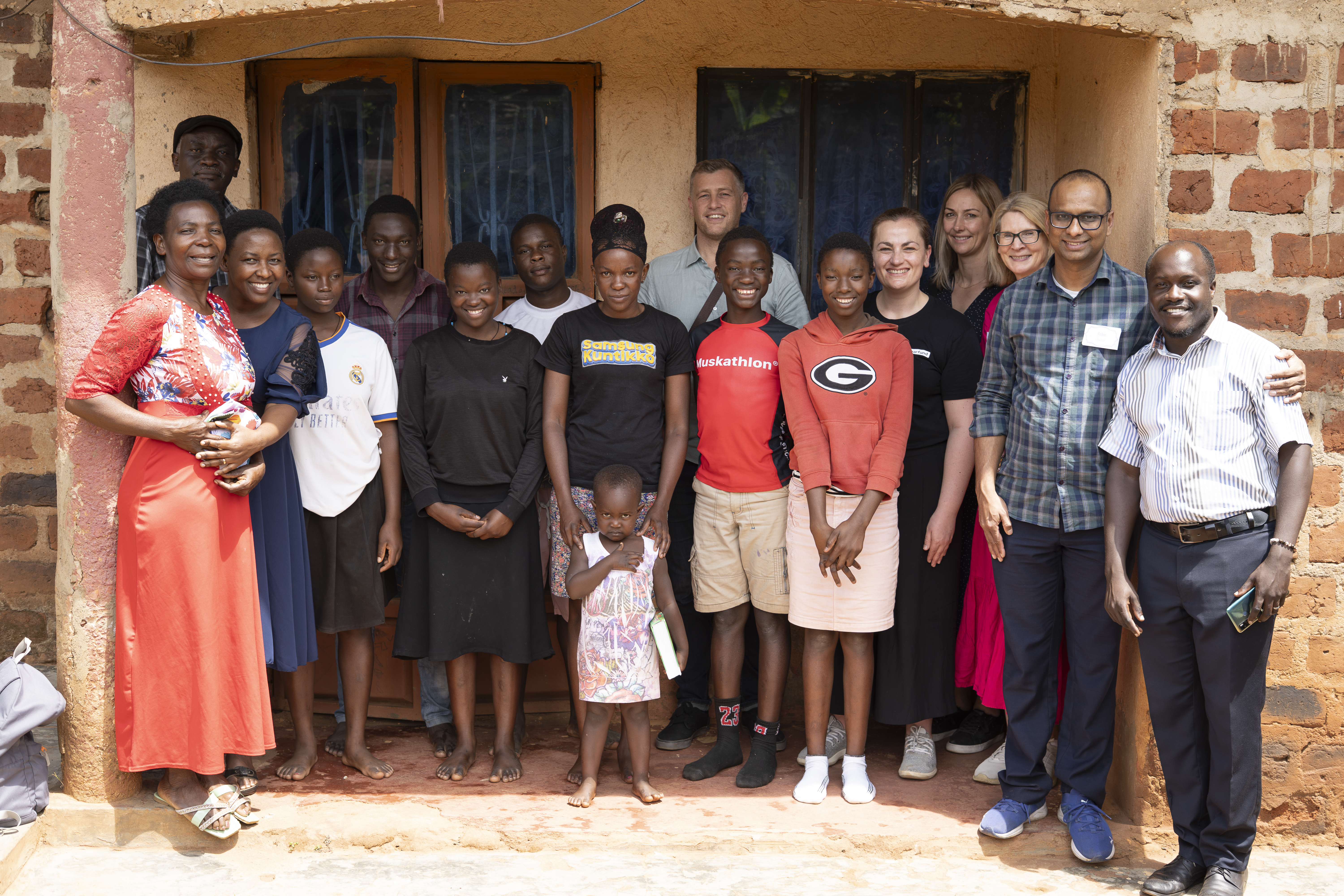 Home visit to Wassawa's home, with his family Home visit to Wassawa's home, with his family