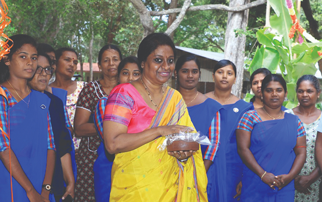 Selina and the Yugashakthi team celebrate their bestselling curd sold in traditional clay pots. Selina and the Yugashakthi team celebrate their bestselling curd sold in traditional clay pots.