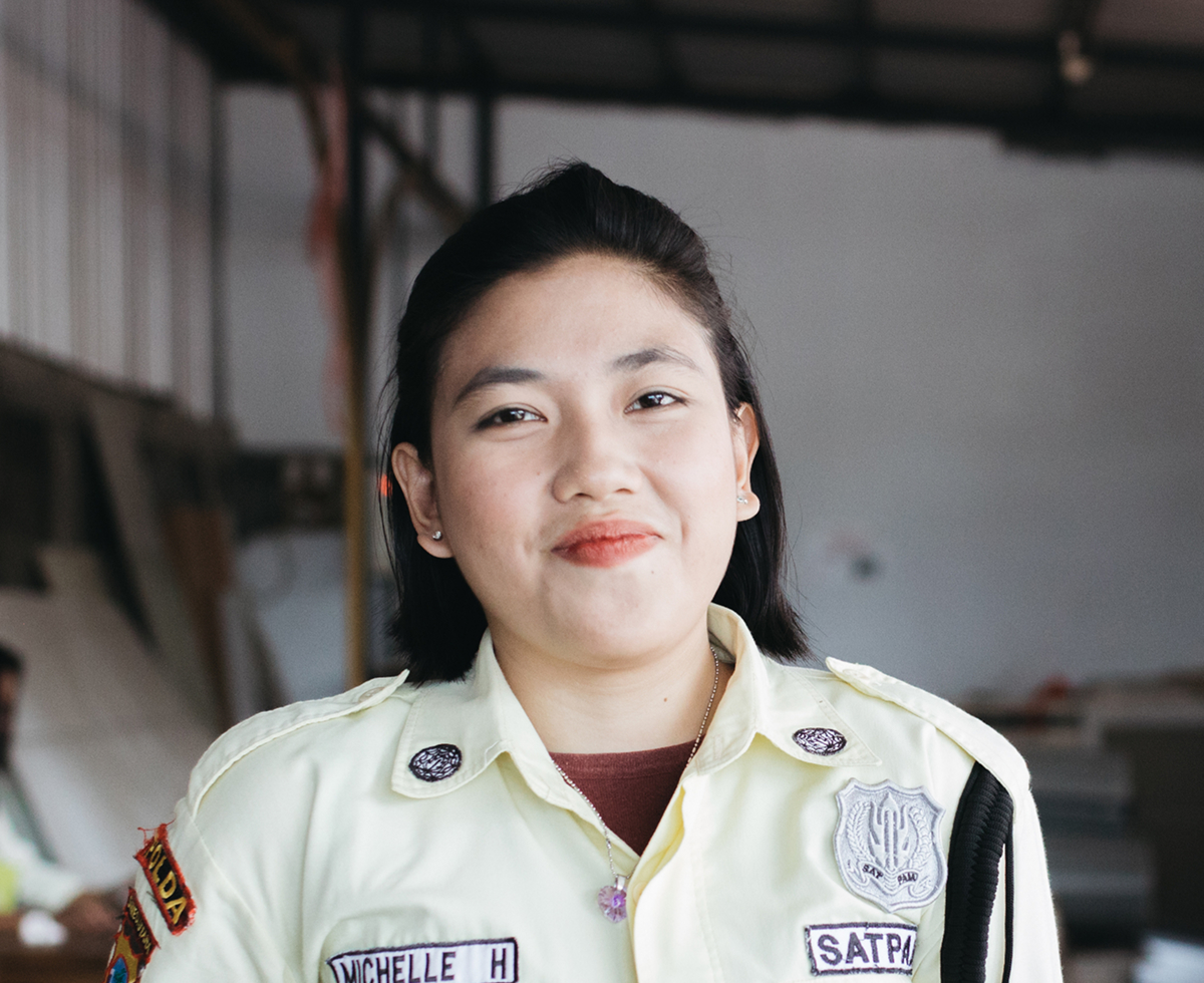 "I'm happy because I now have a stable income."